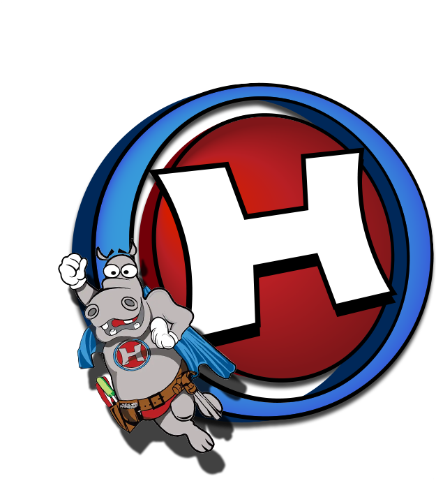 Hippo Roofing Mascot