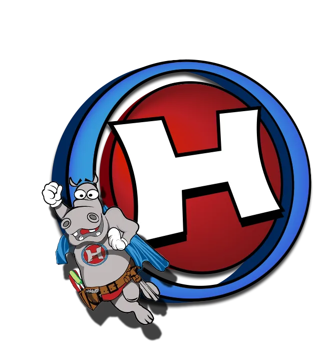 Hippo Roofing Mascot