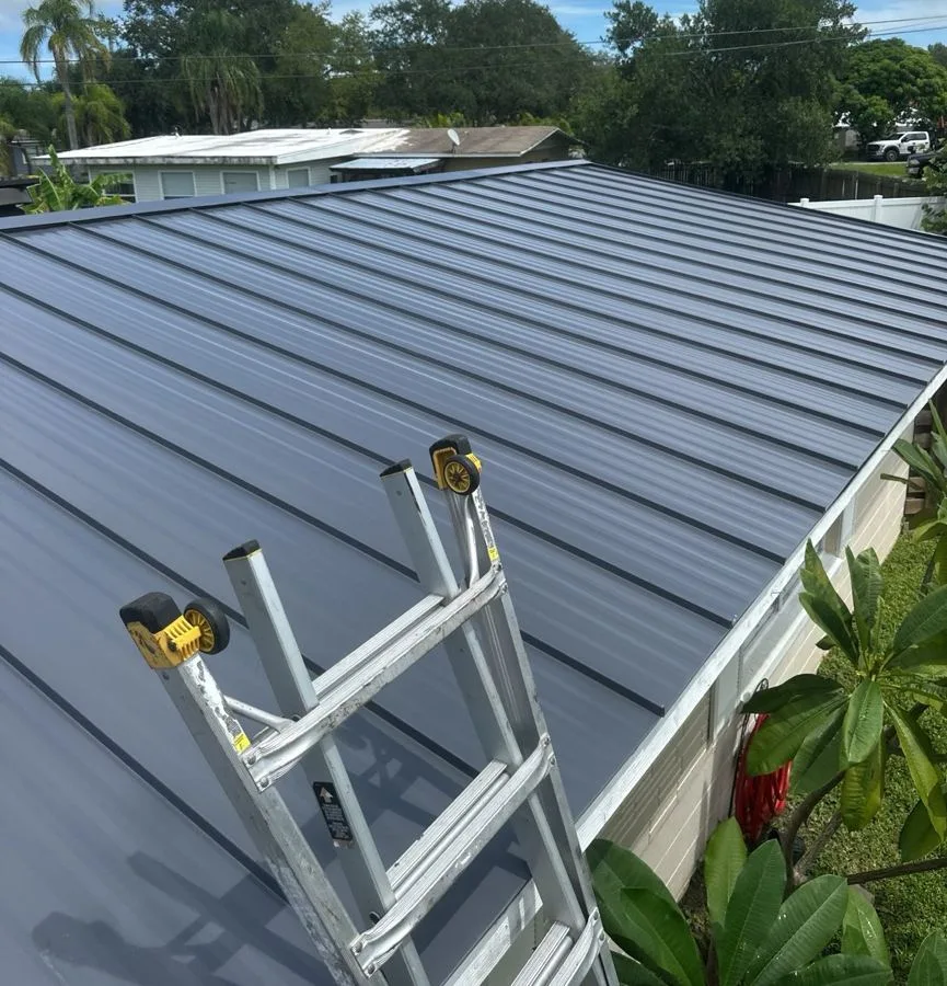 Standing Seam Metal Roof in Charcoal in Merritt Island, FL by Hippo Roofing